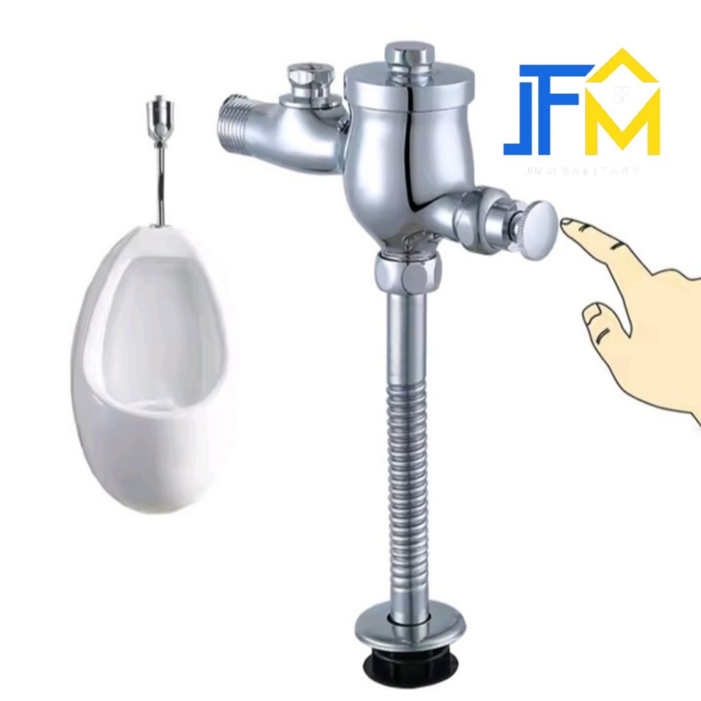 Push Urinoir Kencing Toilet Stainless Brass / Kran Flush Urinoir