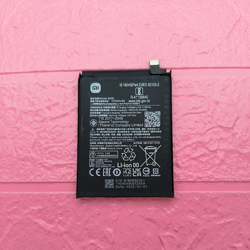 BATERAI BATRE BATTERY BN5D XIAOMI REDMI NOTE 11 / POCO POCOPHONE M4 PRO 5G ORIGINAL COPOTAN ASLI