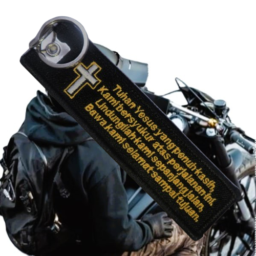 Gantungan Kunci Bordir Kristen Doa Selamat Sampai Tujuan