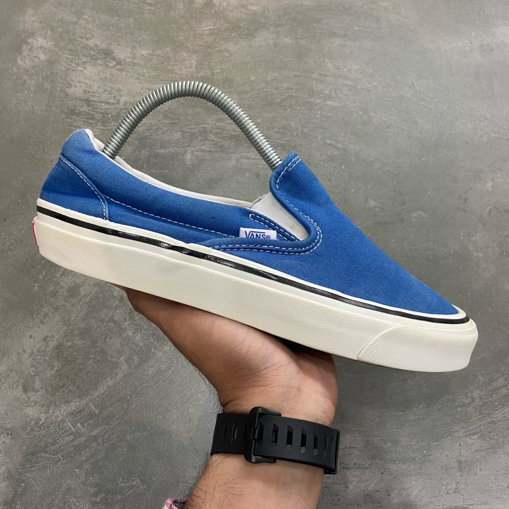 [Size 40.5] Rare Vans Classic Slip-On 98 DX ‘Anaheim Factory - Blue’ (VN0A3JEXQA5) Second Original. 