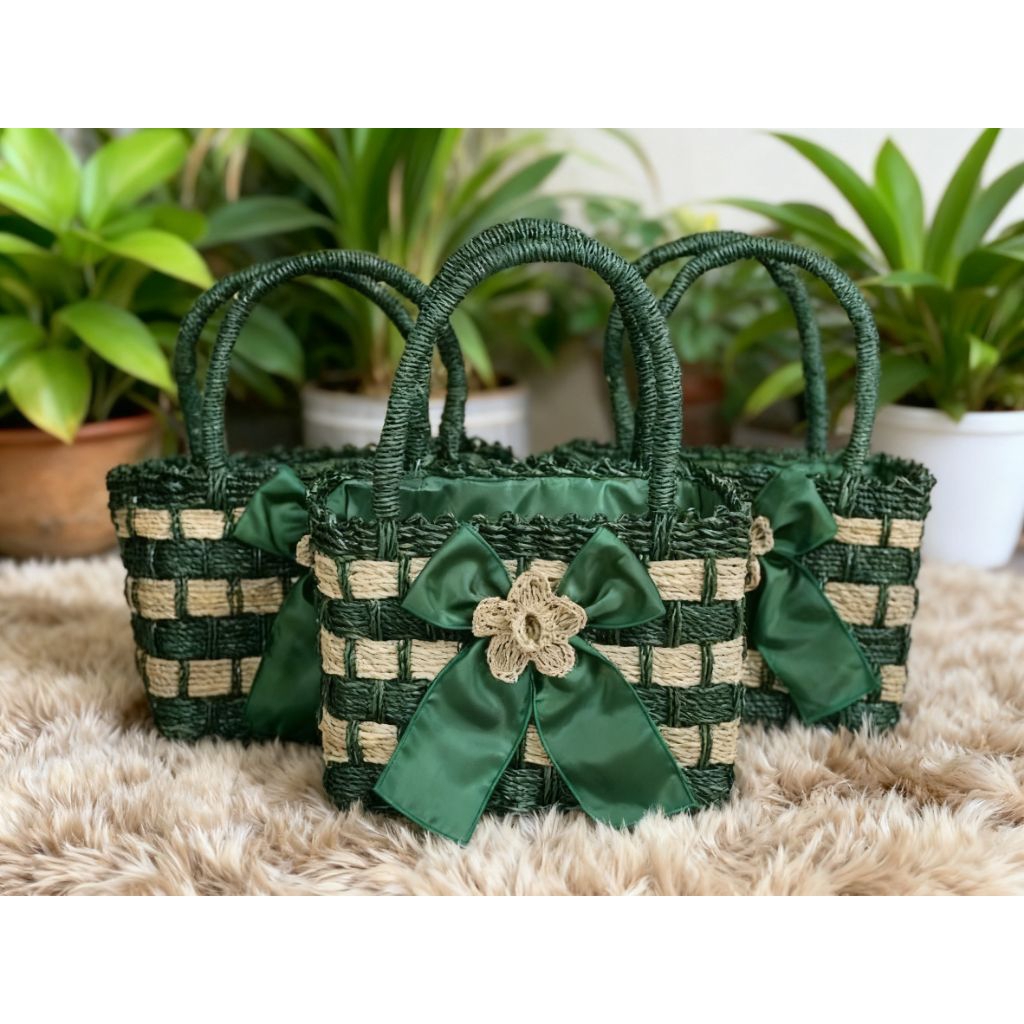 Tas rara anyaman pandan lilit mamamia kc