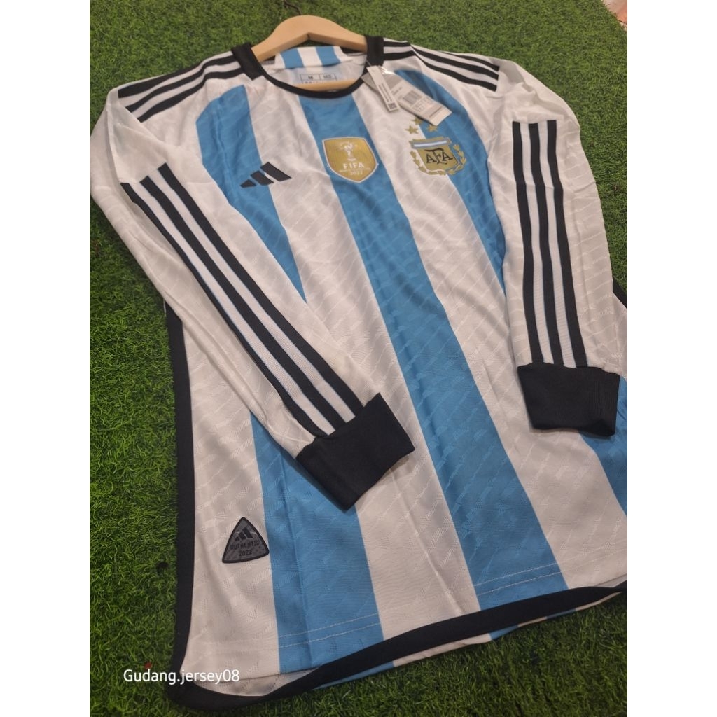 argentina home wc 2022 long sleeve player issue