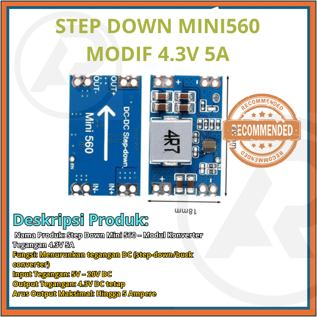 STEPDOWN MINI 560 OUTPUT 4.3V 5A FOR SAMSUNG DEX BOX