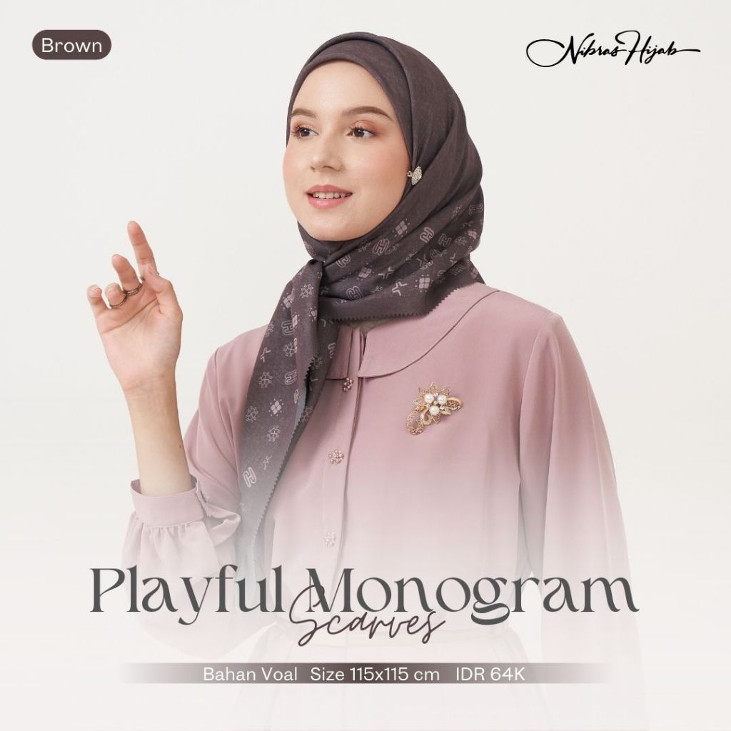 PLAYFUL MONOGRAM SCARVES