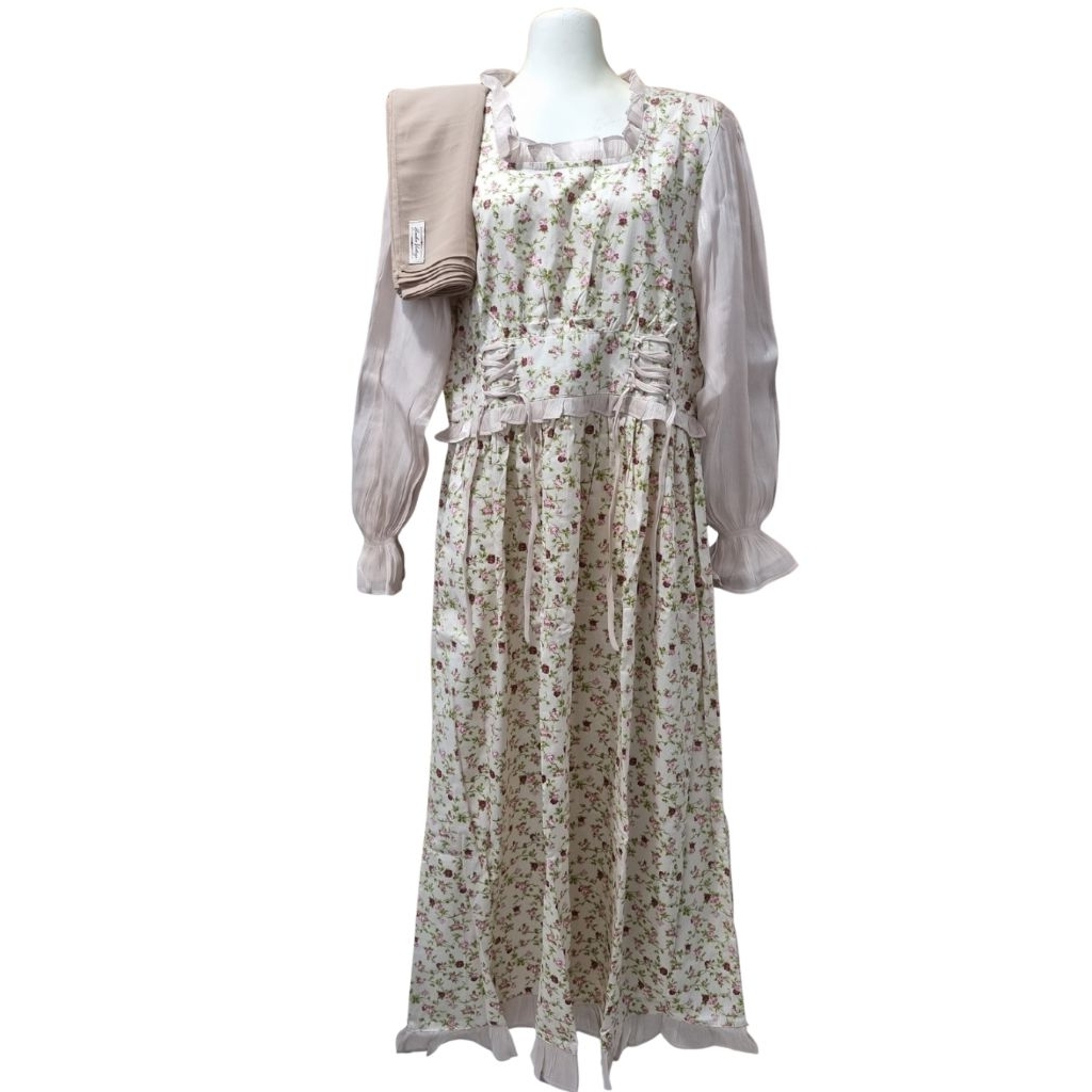 HIMEKA VINTAGE HELIA DRESS FREE PASHMINA BY HIMEKA