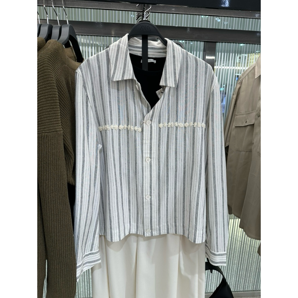 Kemeja Stripe Garis Pria Zara