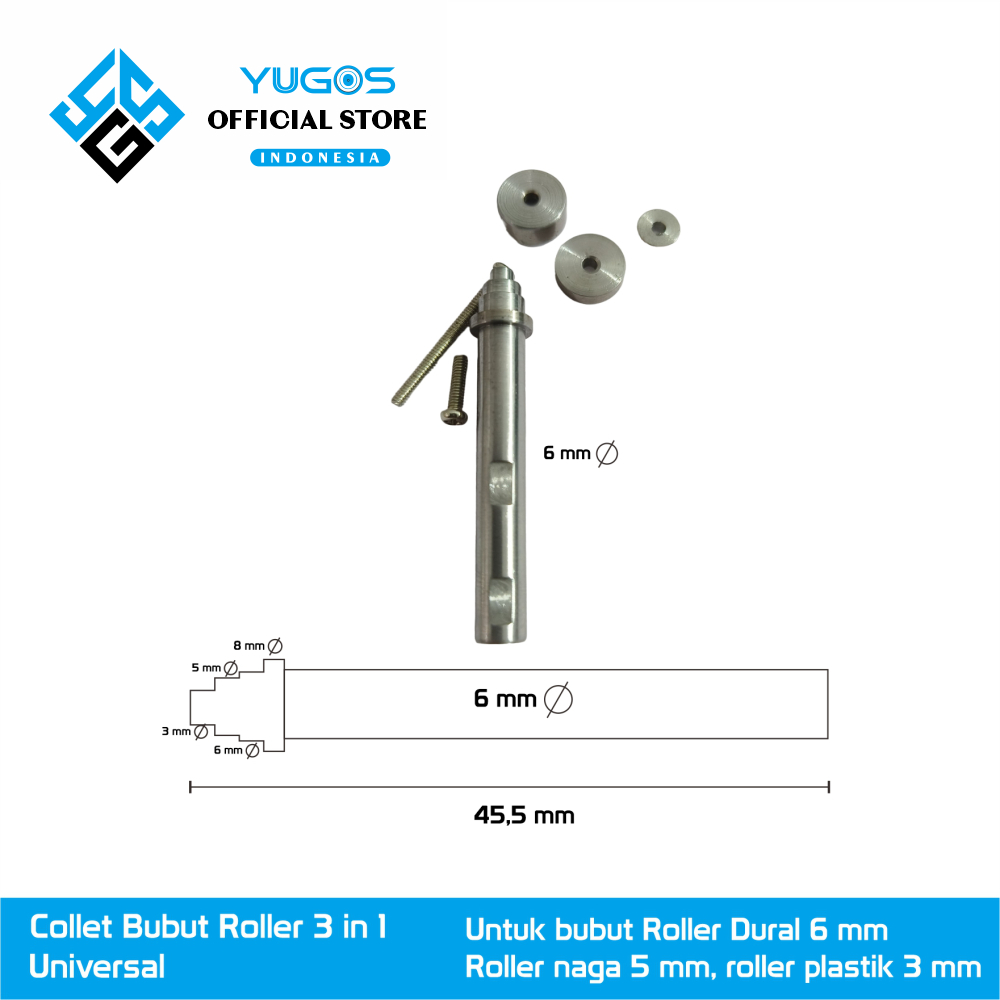 Collet bubut roller 3 in 1 YUGOS Developement