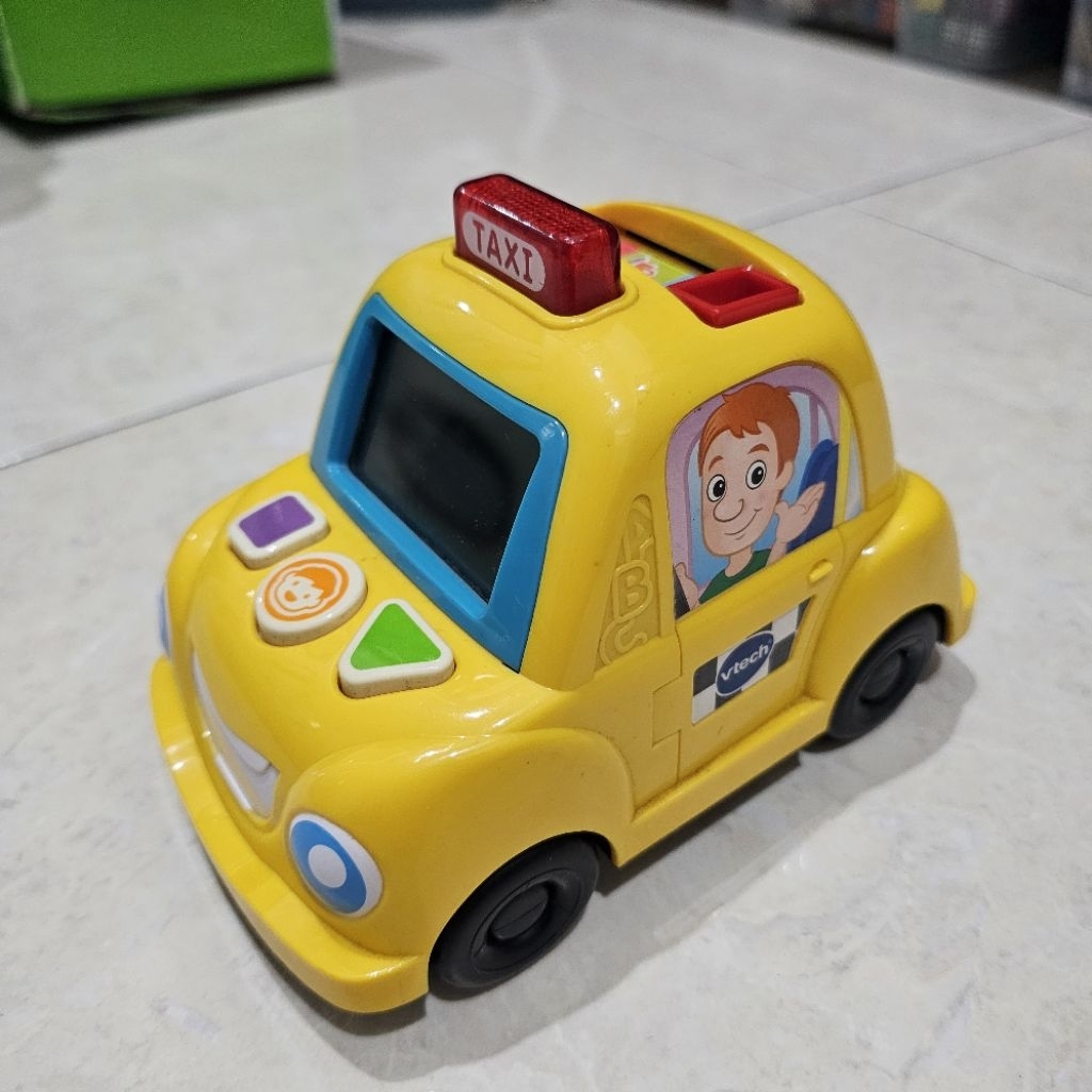 vtech fun phonic yellow taxi cab mainan mobil edukasi anak bersuara (PL)