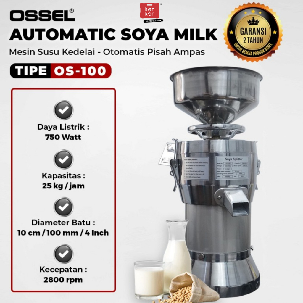 Ossel - OS-100 Mesin Susu Kedelai Otomatis Stainless – Soya Maker Listrik