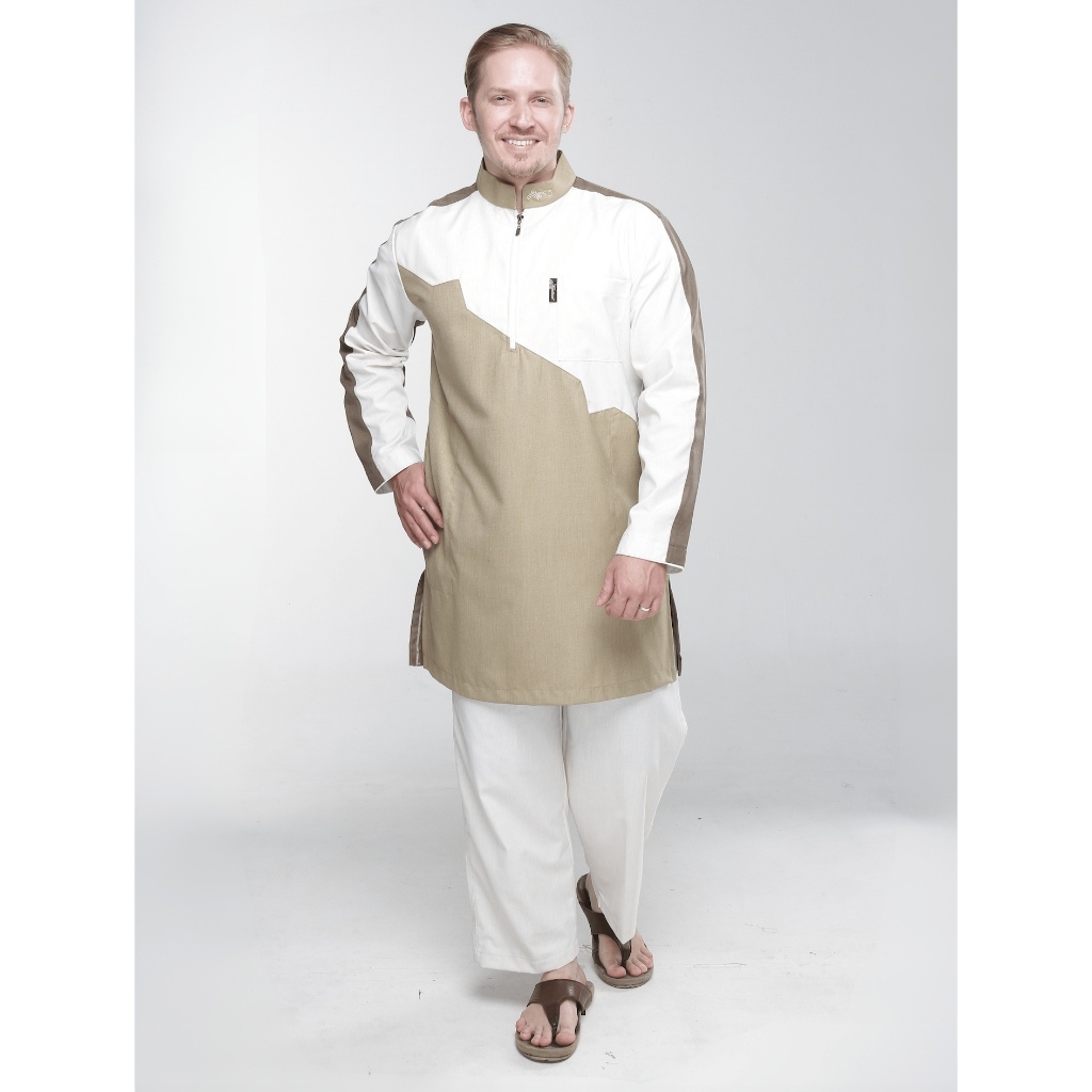 KAMILIANO GOLD 002 – WHITE KURTA LENGAN PANJANG