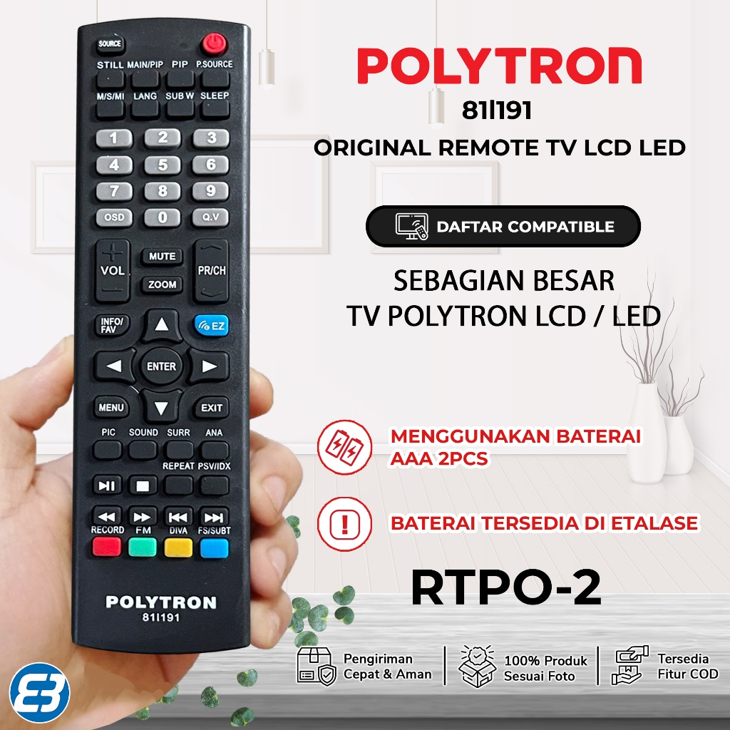 Remote TV LCD LED POLYTRON CINEMAX BAZZOKE XCEL 81/191