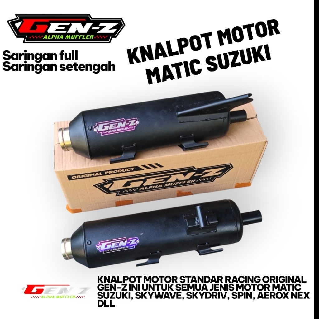 TERLARIS KNALPOT MOTOR MATIC SUARA BASS ADEM ORIGINAL GEN-Z Alpha Muffler SYWAVE SKYDIVE XEON AEROX 