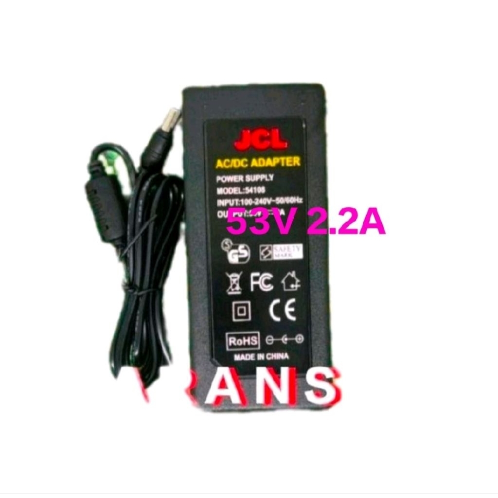 adaptor 53.5v 2.2A kualitas bagus