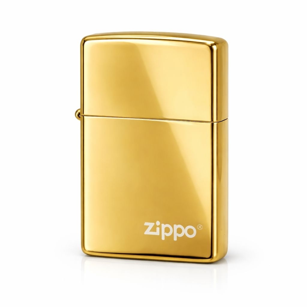 Korek Api Zippo Desain Polos Gold & Silver Premium Edition