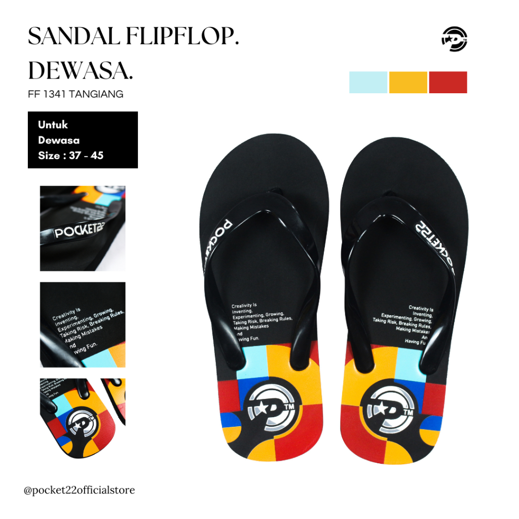POCKET22 SENDAL MOTIF FFD 1341 TANGIANG - SANDAL TERBARU, TAMPILAN MENARIK, EMPUK DAN NYAMAN DIPAKAI