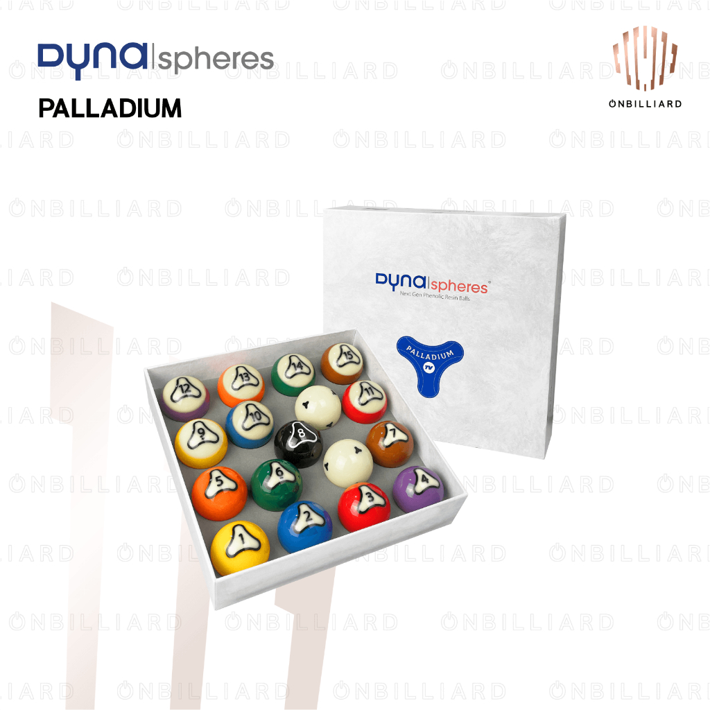 Belgium DYNAspheres Palladium Billiard Ball Set 57.2mm Bola Billiard Meja 7 8 9 ft Feet 2 1/4" DYNAs
