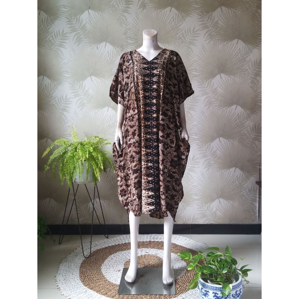 WINGIT Daster Lowo Sogan Batangan Ld 164 Pb 118 Rayon Premium Candi Mekar Jumbo Busui Homedress Wulu