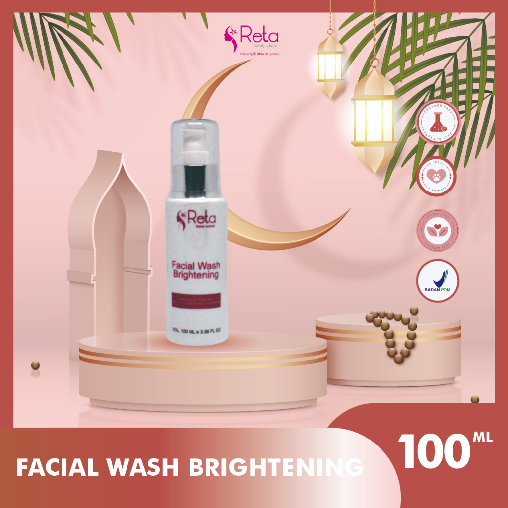 Facial Wash Brightening/Reta Beauty Clinic/Face Wash Brightening/Sabun Wajah Brightening/Pencerah