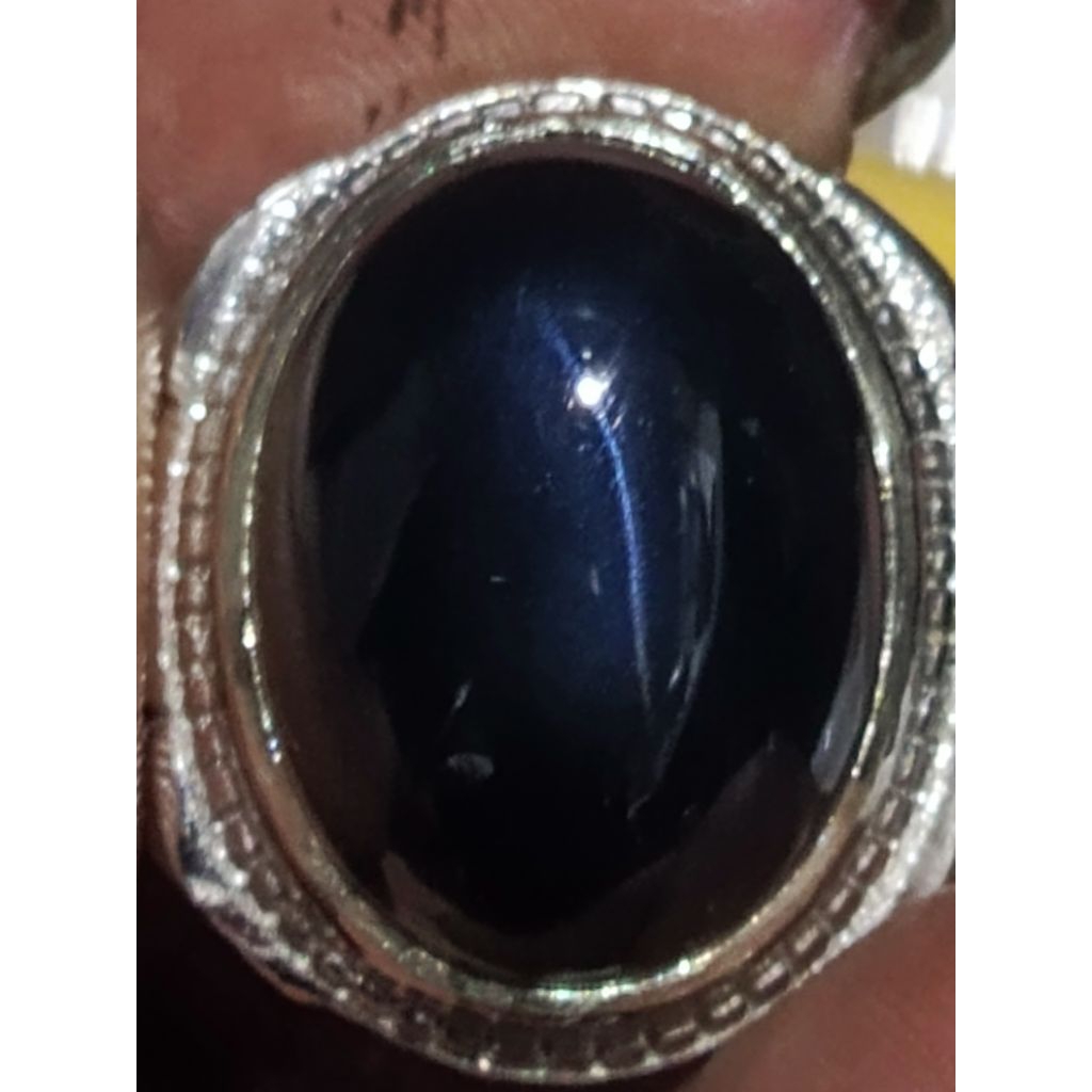 batu kecubung Wulung mulus super mewah ikat alpaka krum no 9 mirip perak