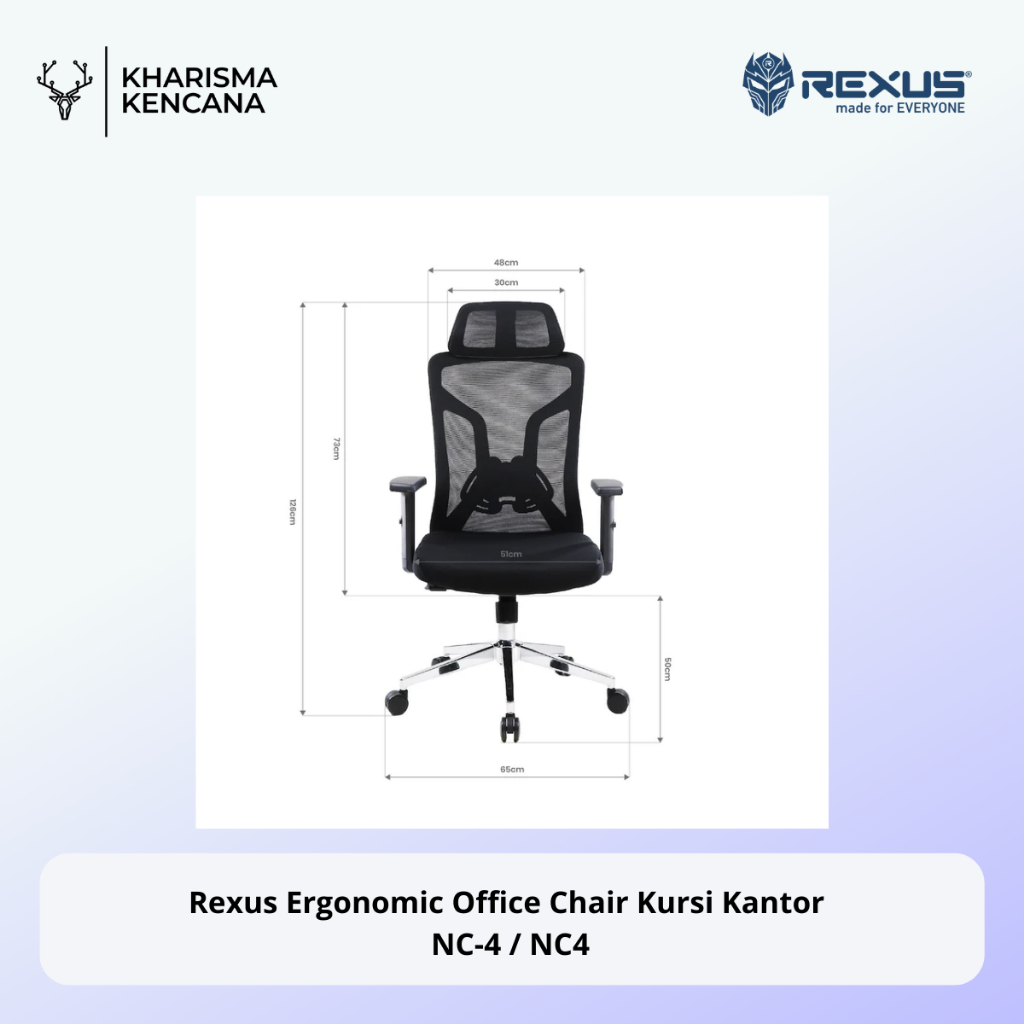 Rexus Ergonomic Office Chair Kursi Kantor NC4 / NC4