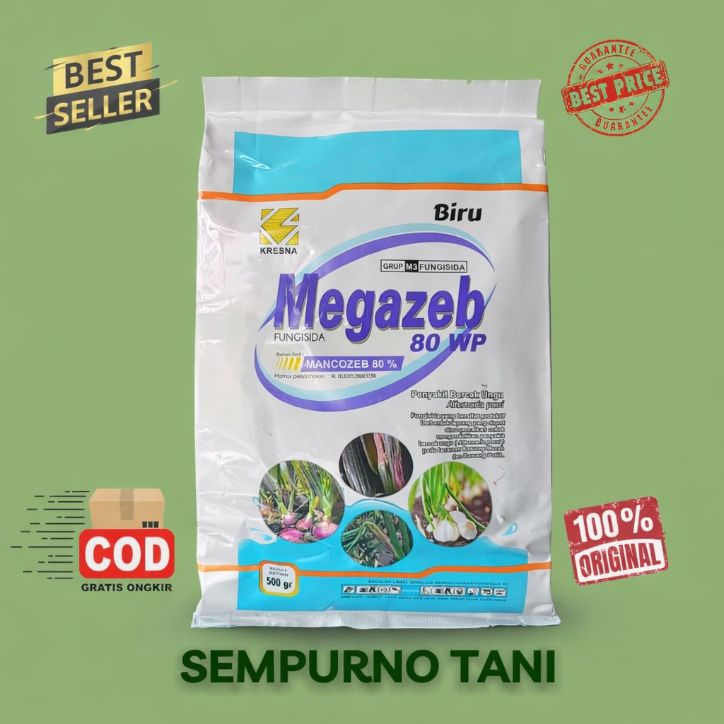 FUNGISIDA MEGAZEB BIRU 80 WP 500 GRAM MANKOZEB