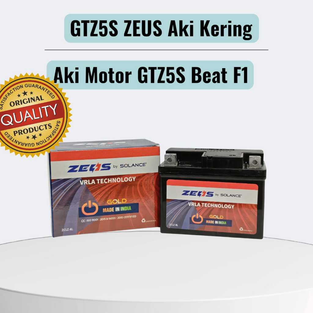 Aki Motor Honda Beat F1 Karbu CW Injeksi GTZ 5S Zeus Battery Aki Kering Beat F1