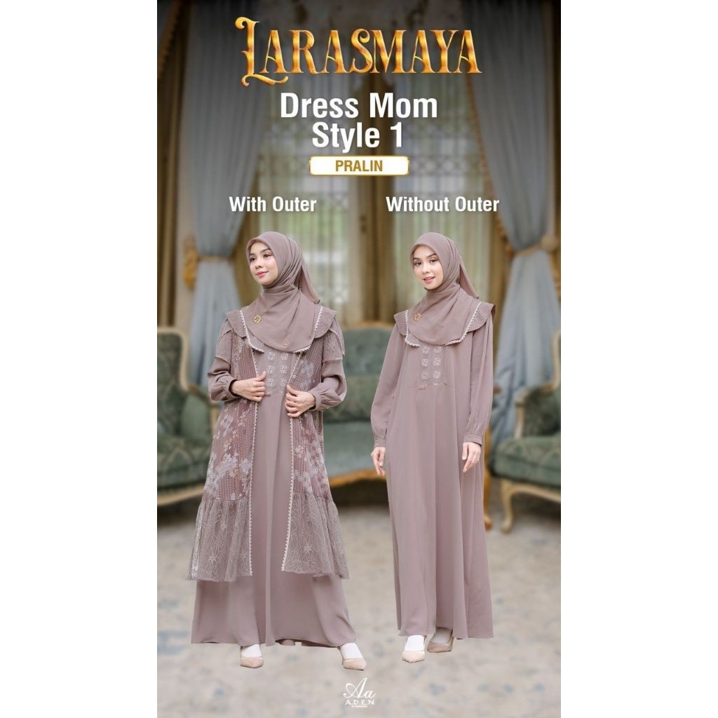 ADEN HIJAB SARIMBIT LARASMAYA STYLE 1/GAMIS ADEN/SARIMBIT KELUARGA/SARIMBIT TERBARU