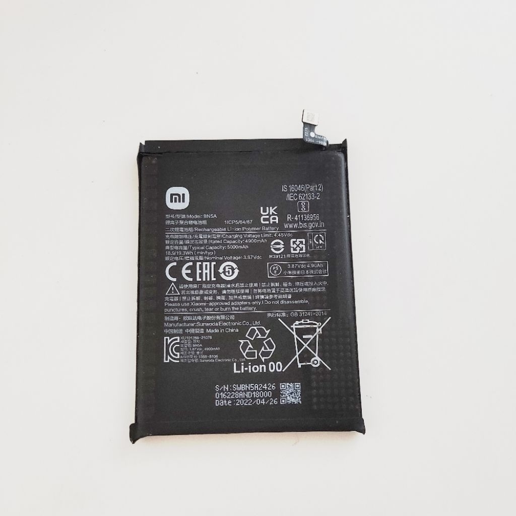 baterai bn5a ori copotan | baterai redmi 10 4g/ baterai poco m3 pro ori copotan