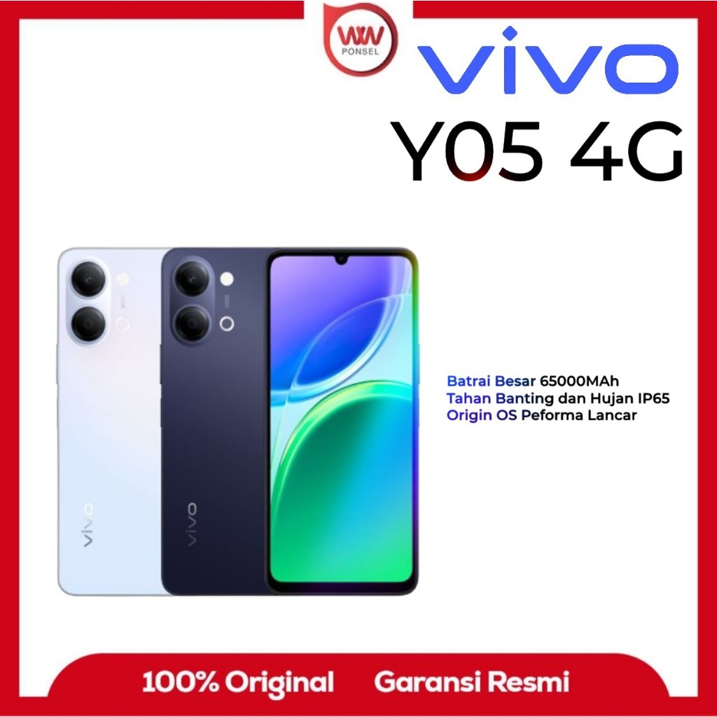 Hp Vivo Y05 4G Ram 4GB Internal 128GB Garansi Resmi