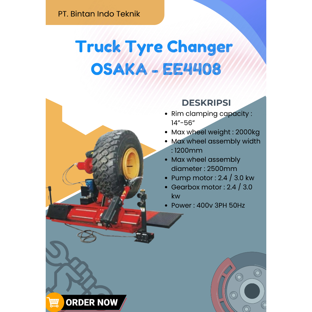 Mesin Buka Ban Truk Tyre Changer Osaka Type EE 4408