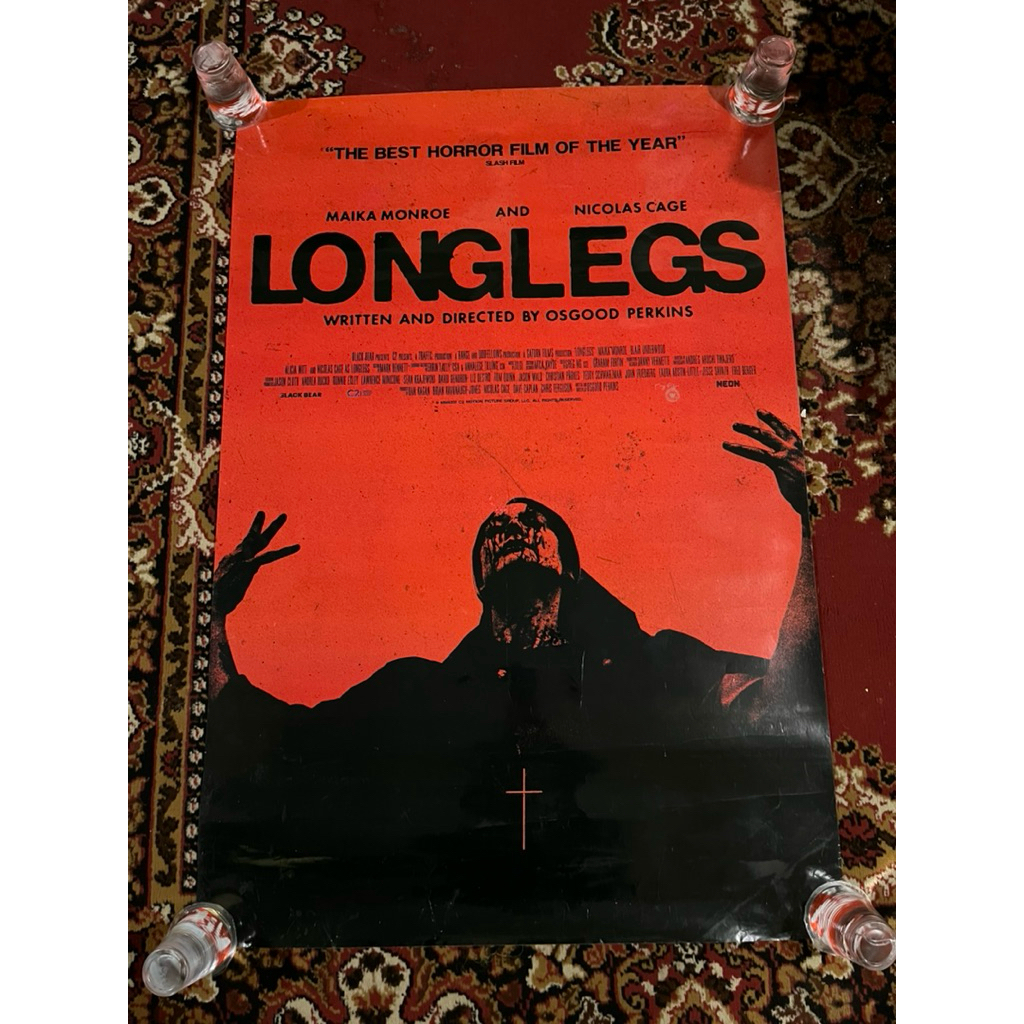 POSTER ORIGINAL MOVIE - FILM LONGLEGS - EX BIOSKOP