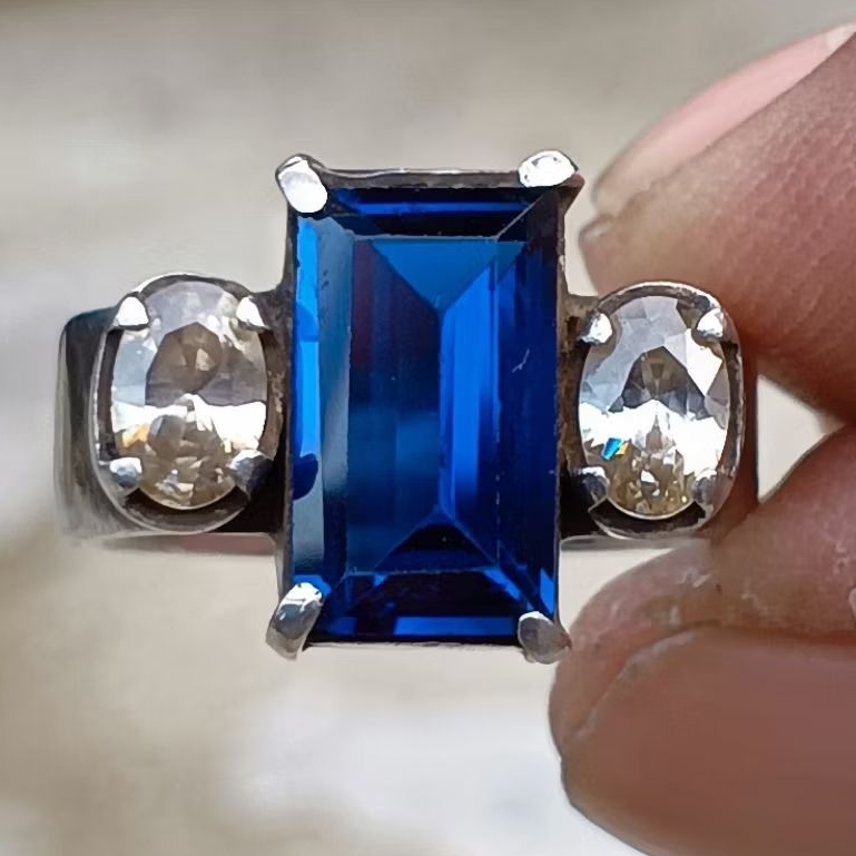 king safir ring perak octagon habdmade