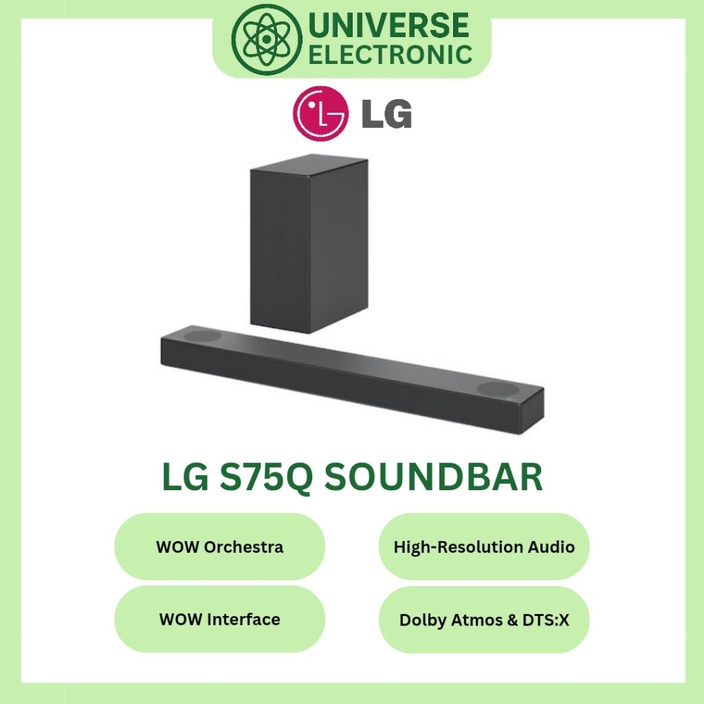 LG S75Q SOUNDBAR 3.1.2 CHANNEL DOLBY ATMOS