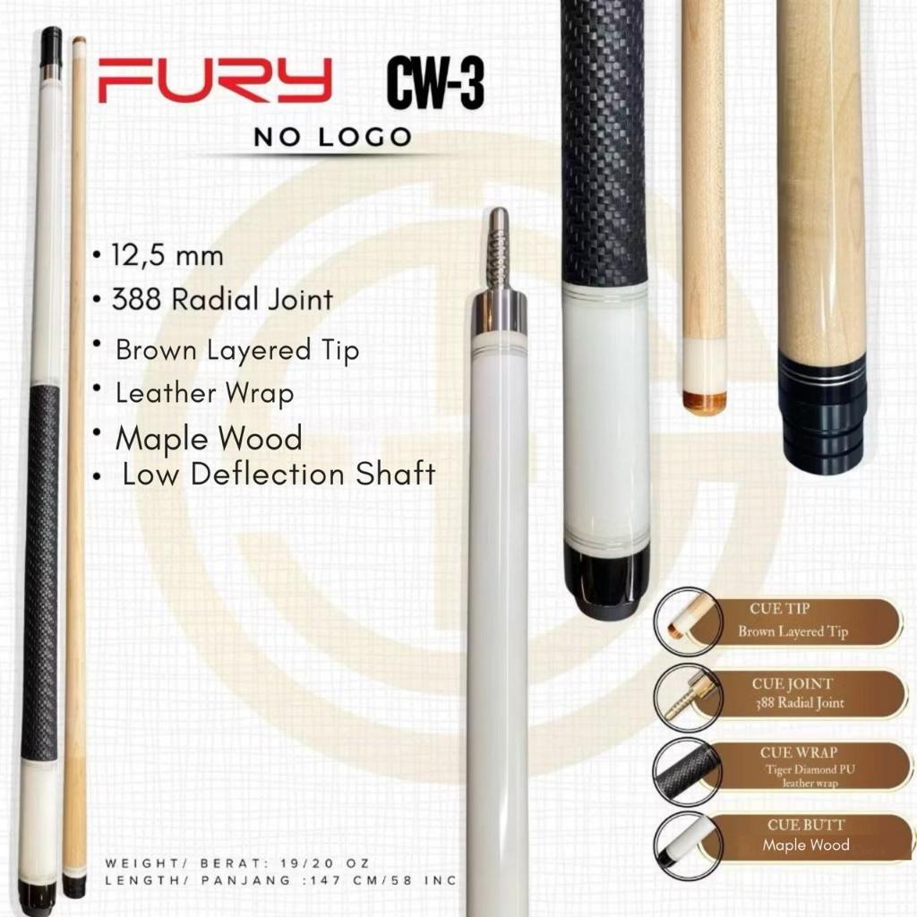 Fury CW3 White (no logo)- Low Deflection Shaft New