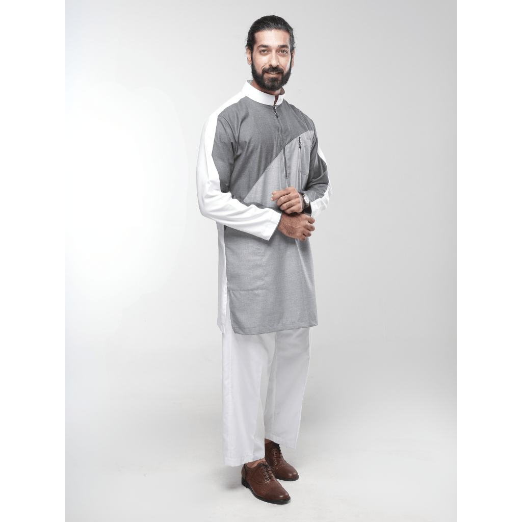 KAMILIANO GOLD 004 – GRAY KURTA LENGAN PANJANG