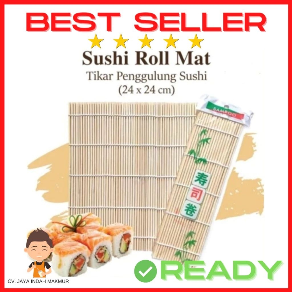 KIT Tikar Penggulung Sushi / Tikar Sushi Mat / Sushi Roller / Sushimat DIY Sushimat