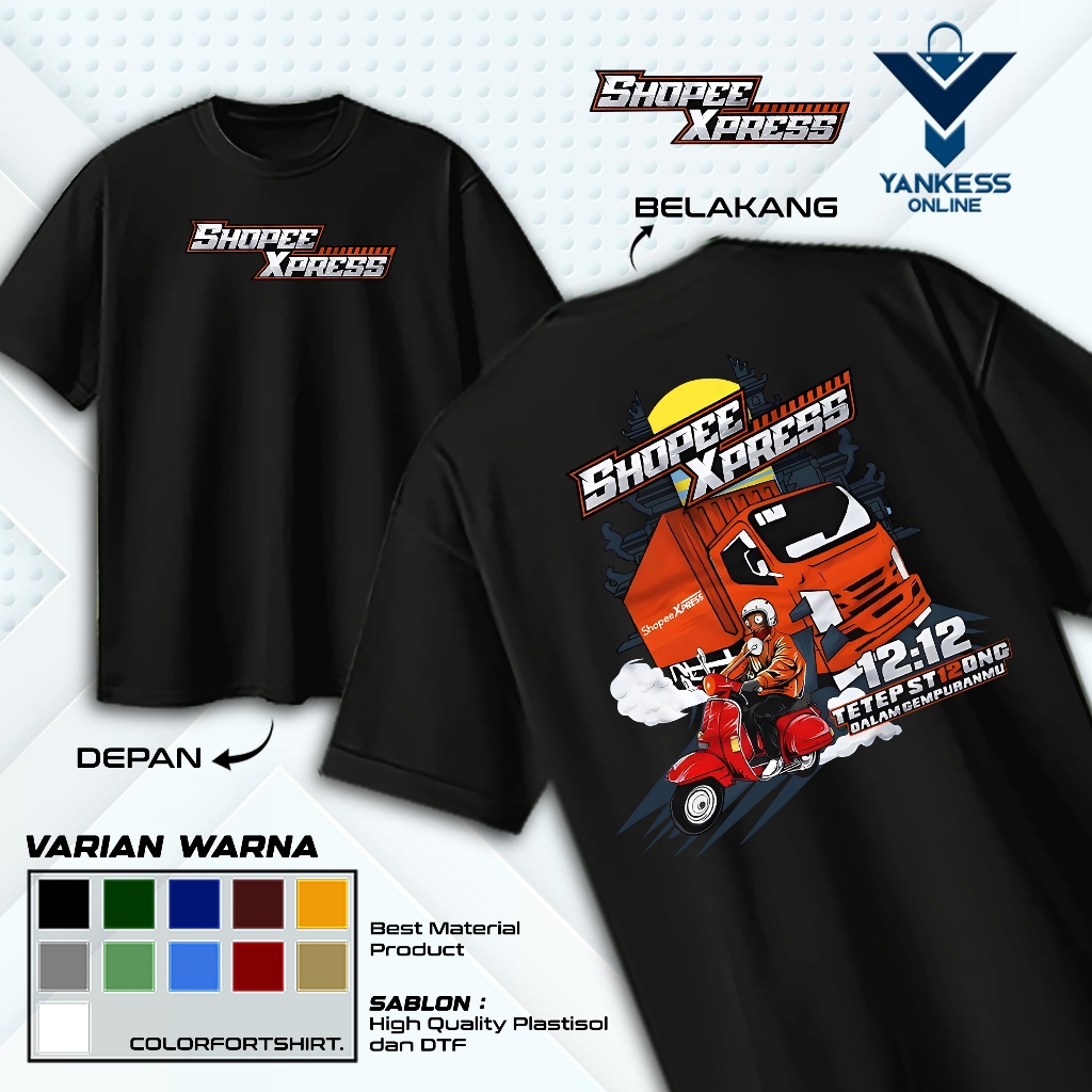 KAOS TRUK SHOPEE XPRESS - BAJU KURIR SHOPEE XPRESS - FASHION PRIA & WANITA TERBARU