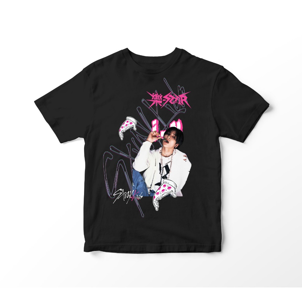Kaos K-Pop Unisex | Outfit Idol Korea | Tshirt Fandom STRAY KIDS IN ROCKSTAR