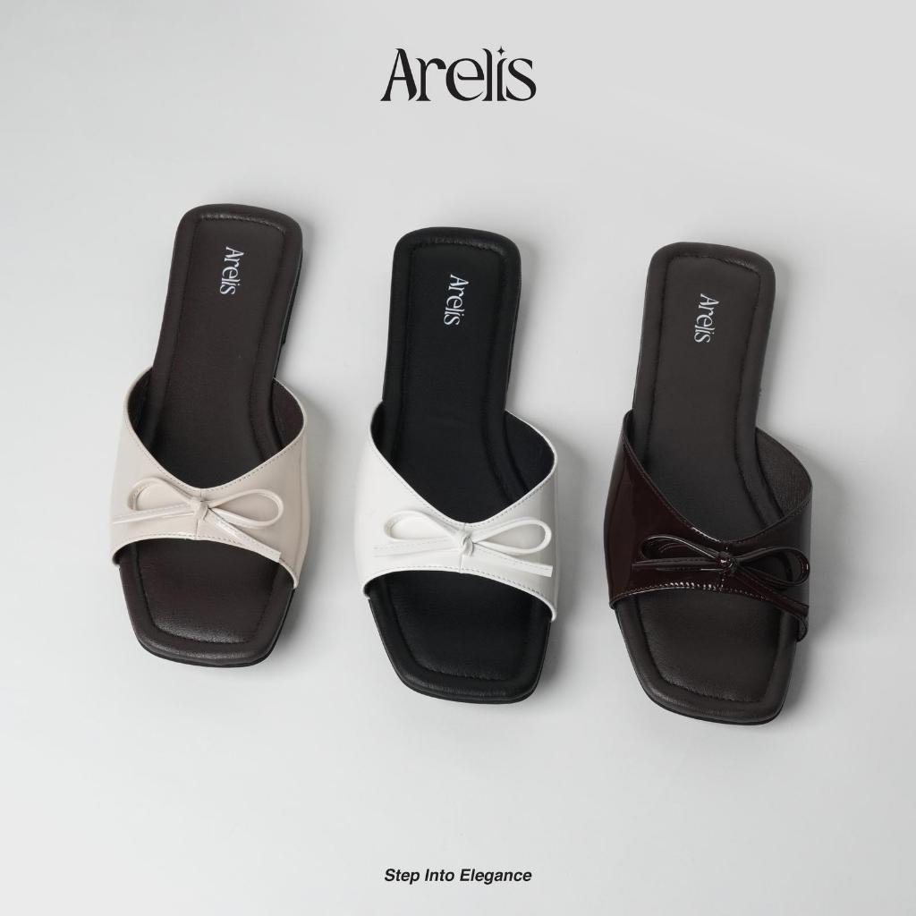 Arelis ELORA Sandal Slop Wanita Flat Shoes Teplek Premium PU Leather