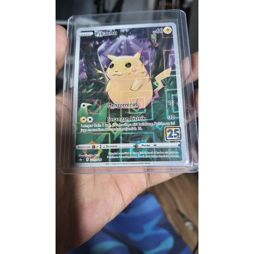 PIKACHU REVERSE HOLO 25TH INDONESIA