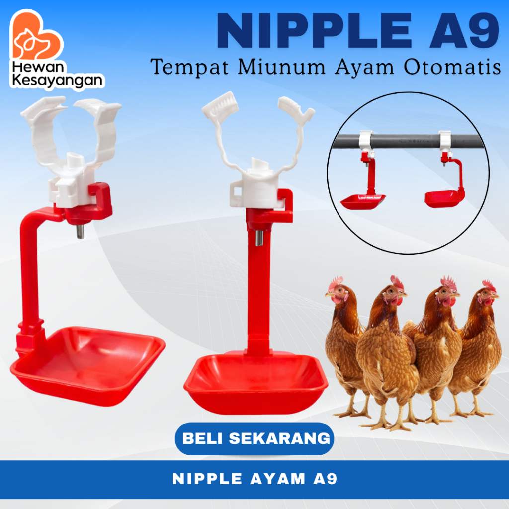 Nipple A9 Mangkok Nipel Nepel Nipple A9 Mangkok  Ayam Layer Broiler Petelur