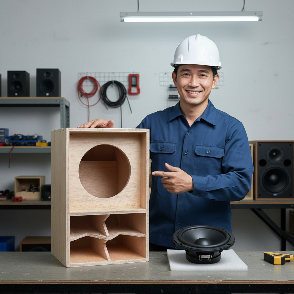 Box Speaker CBS Nogosari 6" Premium - Finishing Cat Tekstur Anti Air