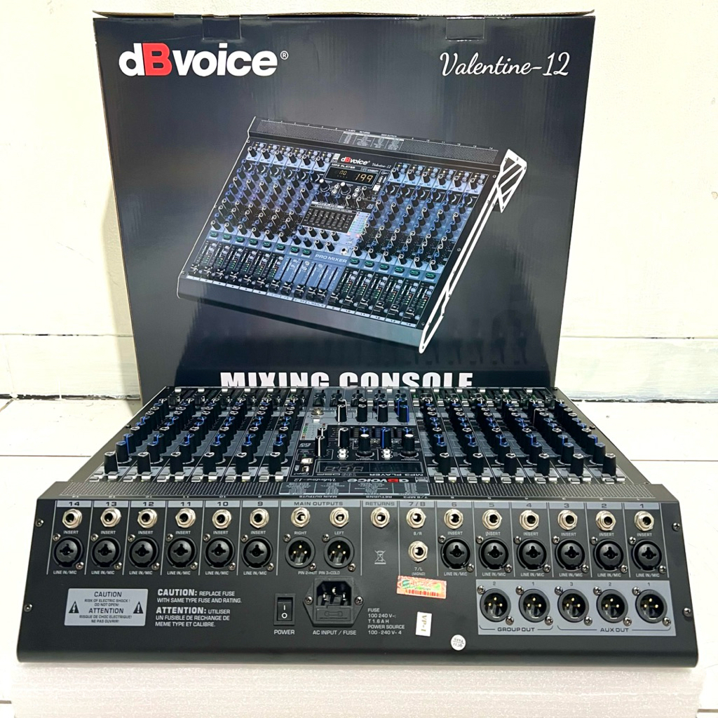 Mixer dBVoice Valentine 12 Original 12 Channel With Bluetooth – Compressor
