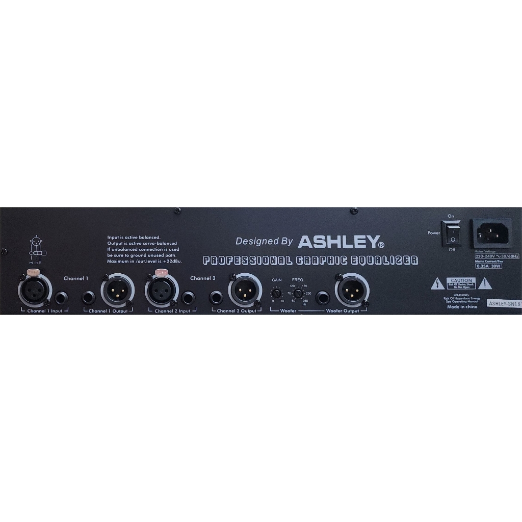 EQUALIZER ASHLEY MQX 2310 / MQX2310 OUTPUT SUBWOOFER ORIGINAL 2 x 31CH
