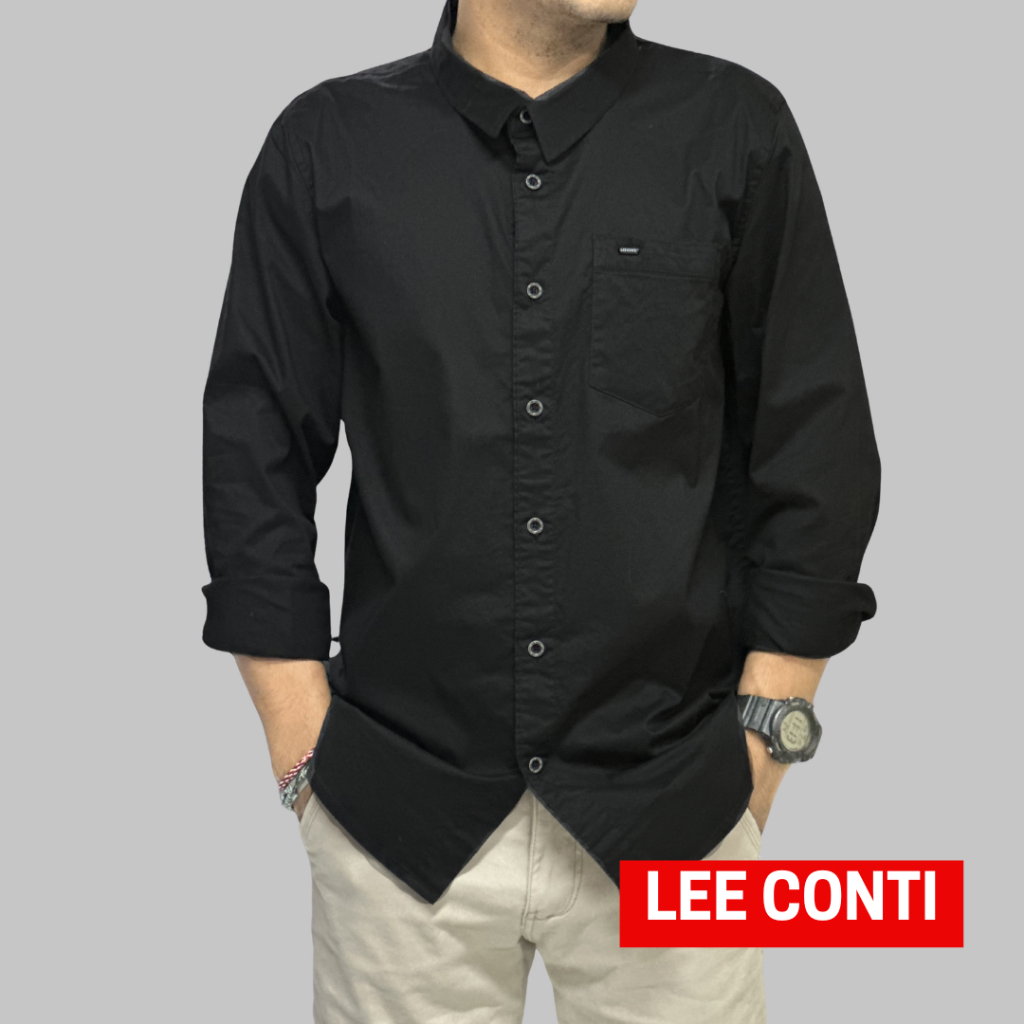 LEE CONTI Kemeja Pria Panjang Kerah ( RCS )