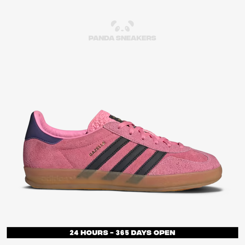Adidas Gazelle Indoor Bliss Pink Purple Pink Coreblack Collegiate Purple Authentic