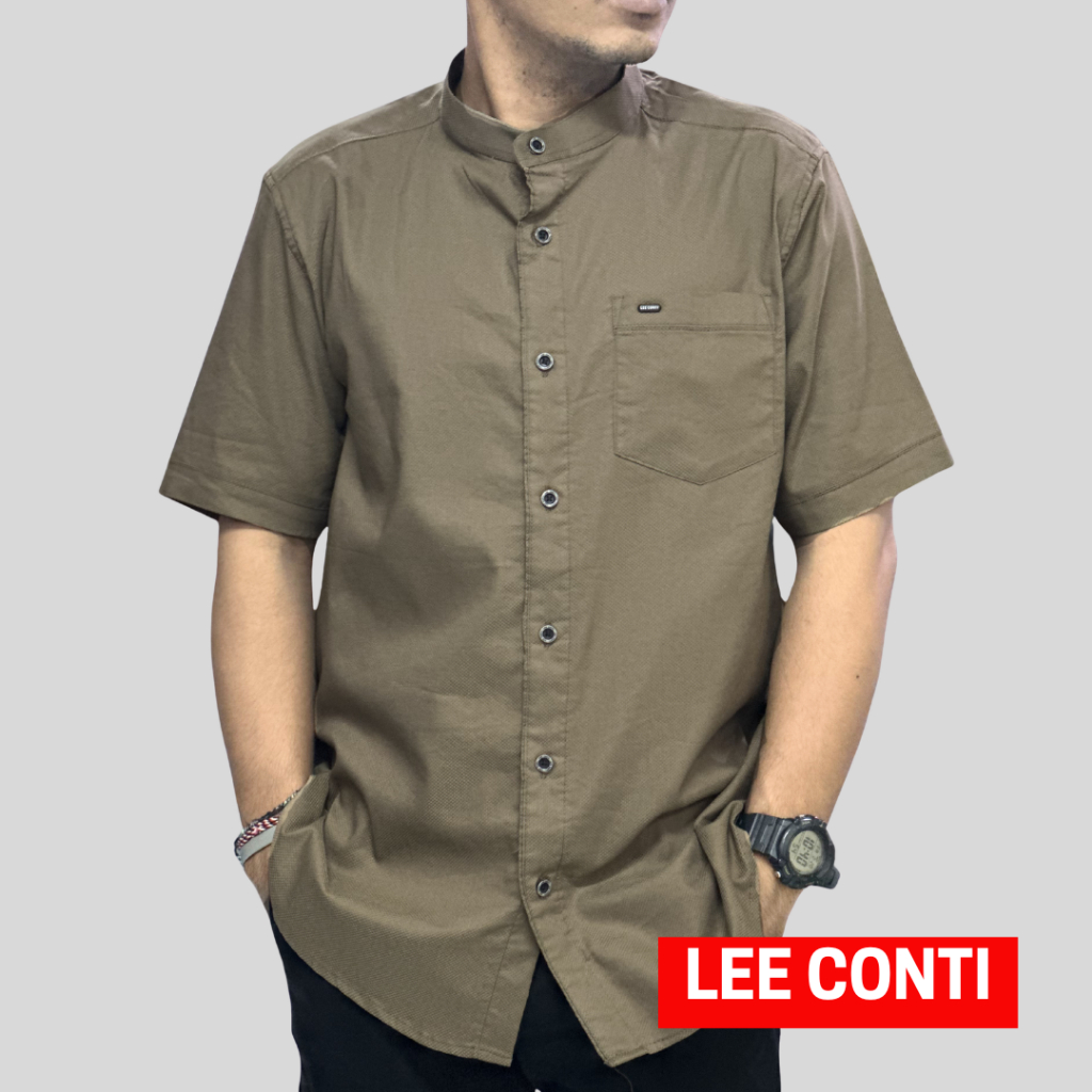 LEE CONTI Kemeja Pria Pendek Koko (KBG)