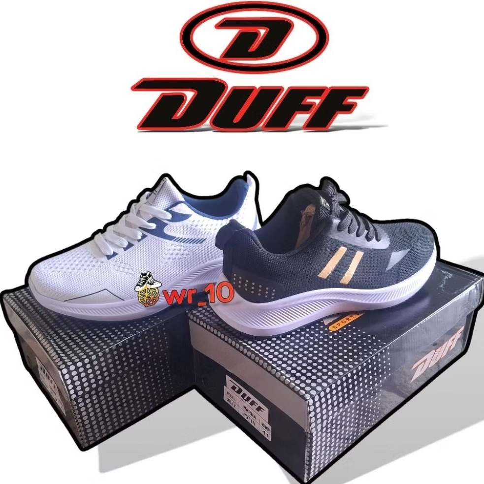SEPATU DUFF HITAM-PUTIH SIZE 37-45 ORIGINAL