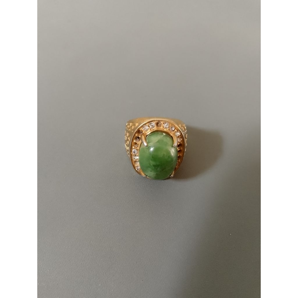 Cincin batu akik Hijau Lumut