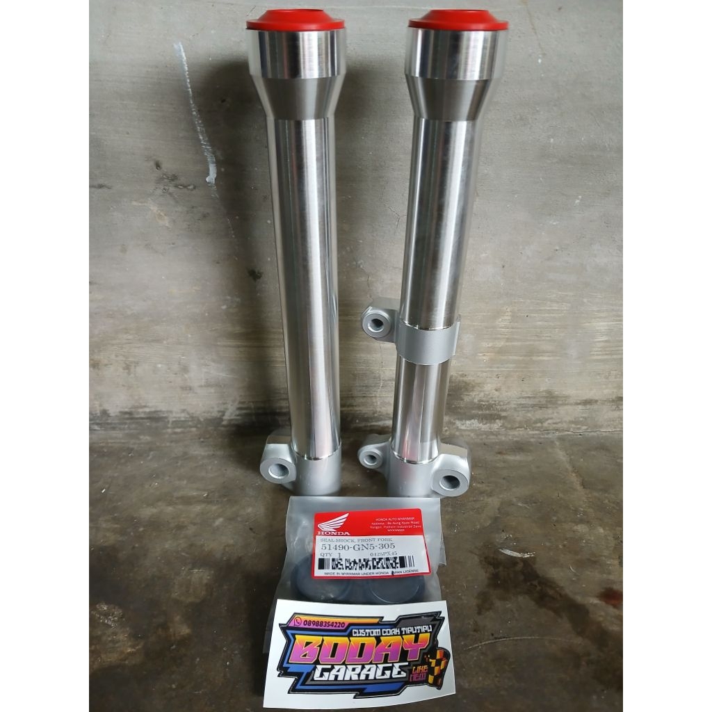Bottom Shock Depan Revo Absolute Supra X 125 Fi Blade Bubut Bening